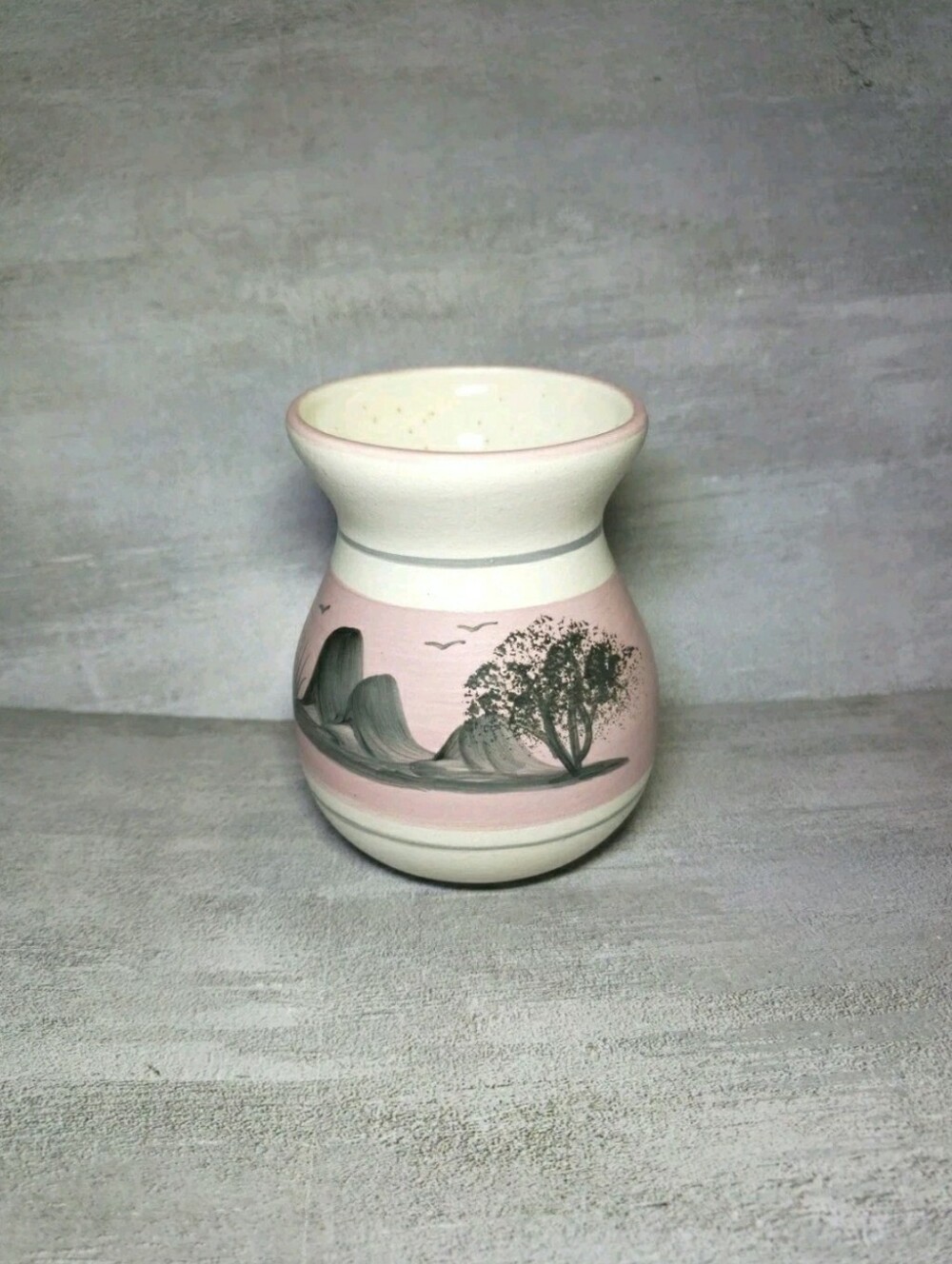 Thora Southwest Pottery Vase Signed Speckled 4"